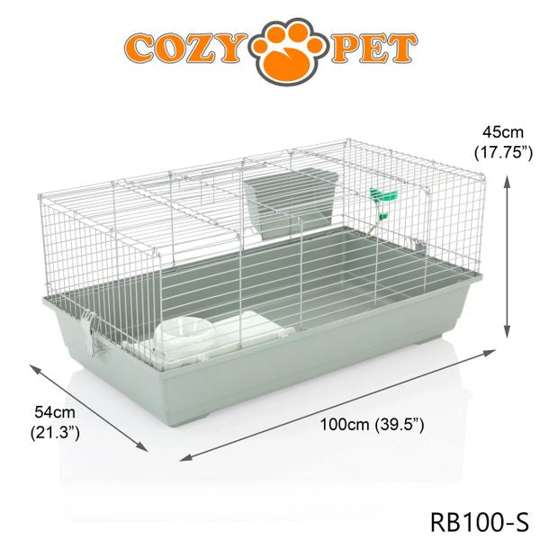 Rabbit Guinea Pig Indoor Cage by Cozy Pet 100cm for Rat, Chinchilla, Small Animals Hutch Model: RB100-S