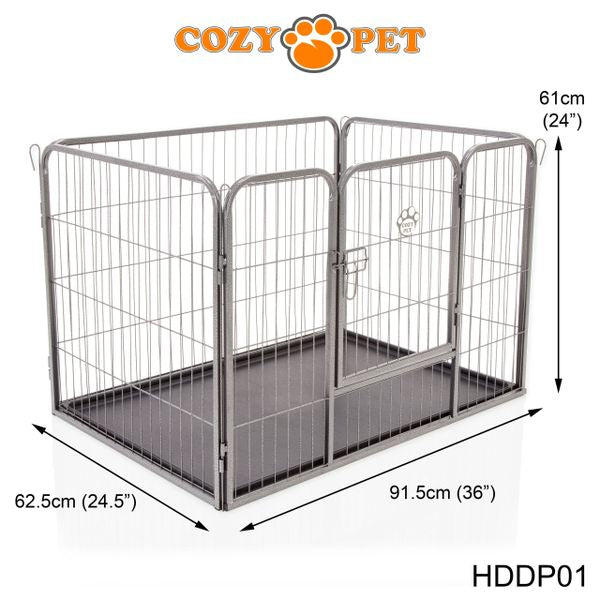 Heavy Duty Playpen with ABS Tray 61cm Tall by Cozy Pet Model HDDP01