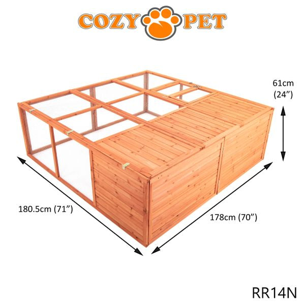 Rabbit Run Outdoor Wooden by Cozy Pet XL Chicken Coop Poultry Hutch Model RR14