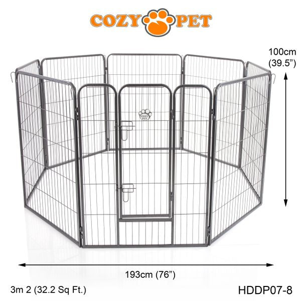 Heavy Duty Playpen 8-Sided 1m Tall by Cozy Pet Model HDDP07-8