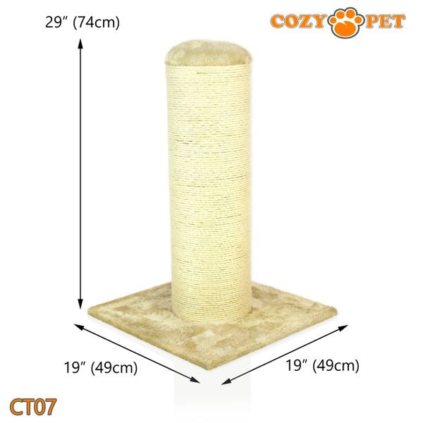 Cat Scratcher by Cozy Pet Deluxe Jumbo Scratching Post Cat Tree - CT07-Beige