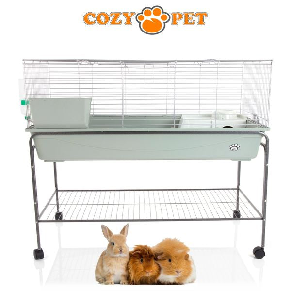 Rabbit Guinea Pig Indoor Cage with Stand by Cozy Pet 120cm for Rat, Chinchilla, Small Animals Hutch Model: RB120-S + RB120-ST