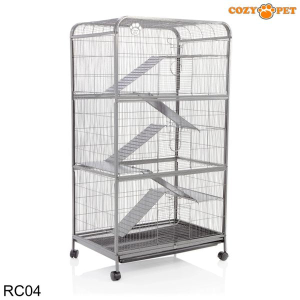 Rodent Cage for Rat, Chinchilla, Degu, Ferret by Cozy Pet 9mm Narrow Bar Spacing Model RC04