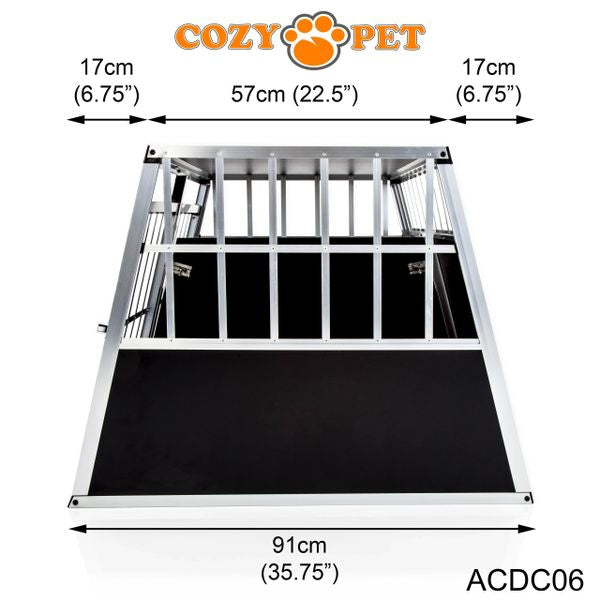 Aluminium Car Dog Cage by Cozy Pet Travel Puppy Crate Pet Carrier Transport ACDC06