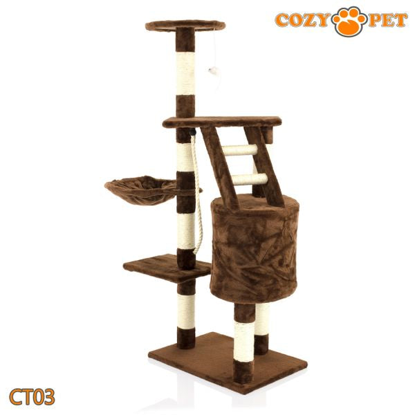 Cat Tree by Cozy Pet Deluxe Multi Level Cat Tree in Chocolate - CT03-Choc