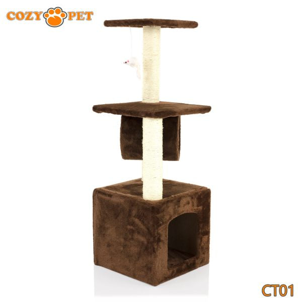 Cat Tree by Cozy Pet Deluxe Multi Level Cat Tree in Chocolate - CT01-Choc