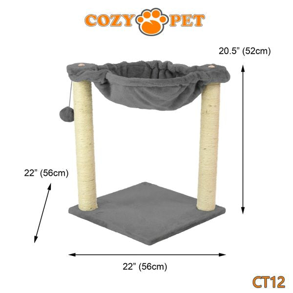 Cat Tree by Cozy Pet Deluxe Multi Level Cat Hammock - CT12-Dark Grey