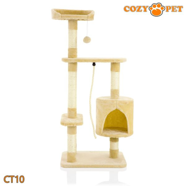 Cat Tree by Cozy Pet Deluxe Multi Level Cat Tree in Beige - CT10-Beige