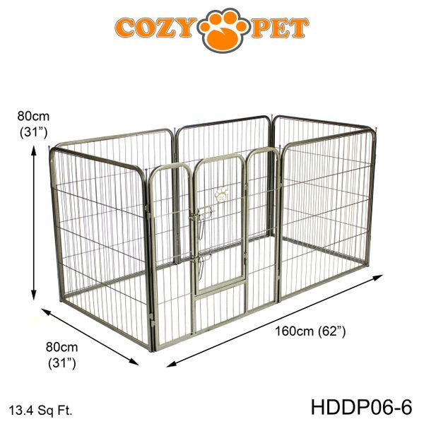 Heavy Duty Playpen 6-Sided 80cm Tall by Cozy Pet Model HDDP06-6