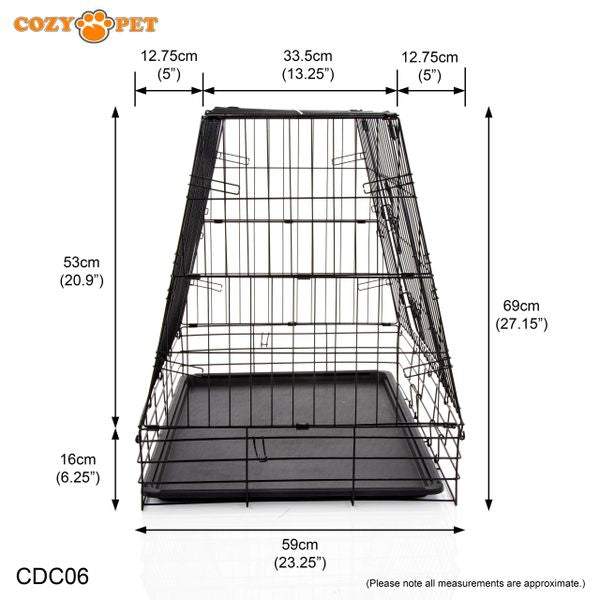 Car Dog Cage 36" by Cozy Pet Travel Puppy Crate Pet Carrier Transport NEW Model CDC06-RET - Customer Return 30% Discount.