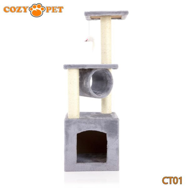 Cat Tree by Cozy Pet Deluxe Multi Level Cat Tree in Grey - CT01-Grey