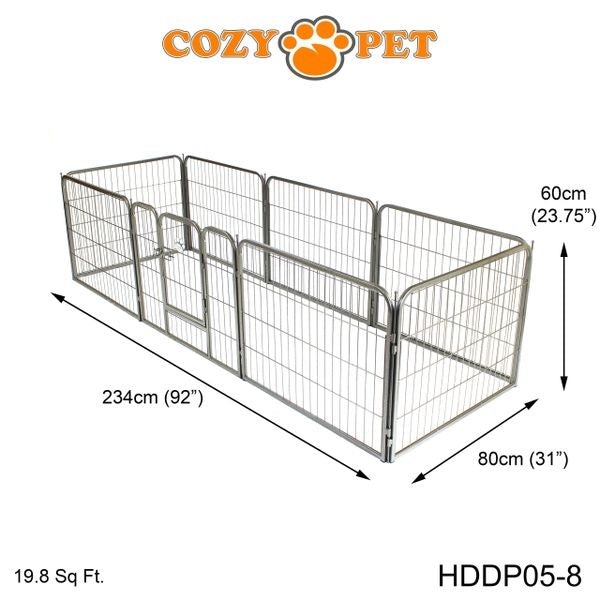 Heavy Duty Playpen 8-Sided 60cm Tall by Cozy Pet Model HDDP05-8