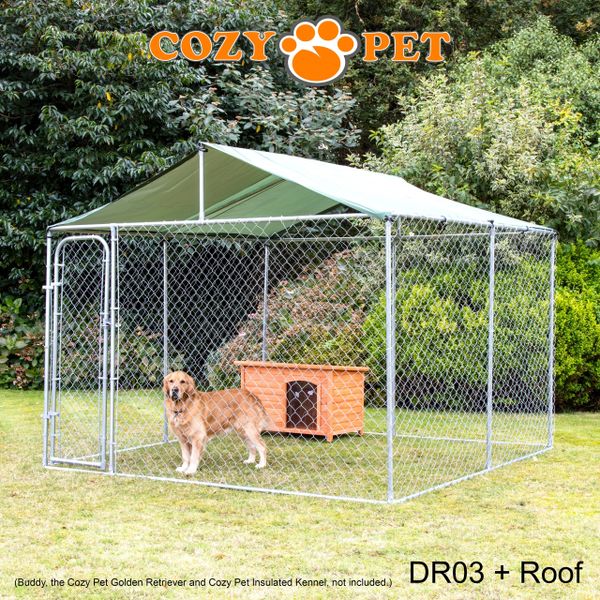 Dog Run by Cozy Pet with Roof 10ft x 10ft Model DR03 + Roof