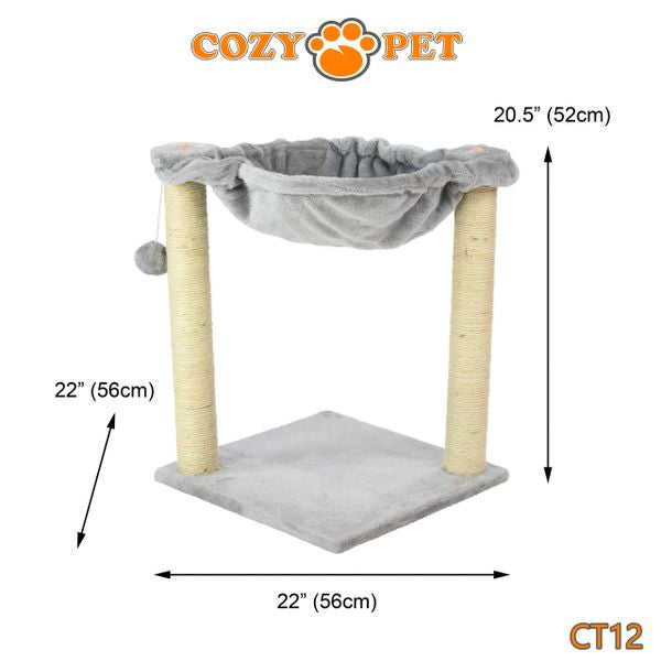 Cat Tree by Cozy Pet Deluxe Multi Level Cat Hammock - CT12-Light Grey