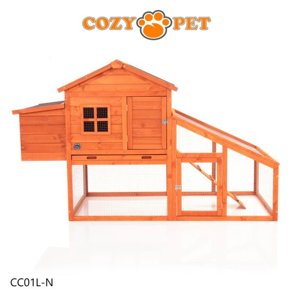 Chicken Coop, New L Size, by Cozy Pet Poultry Hen House Rabbit Hutch Model CC01L-N