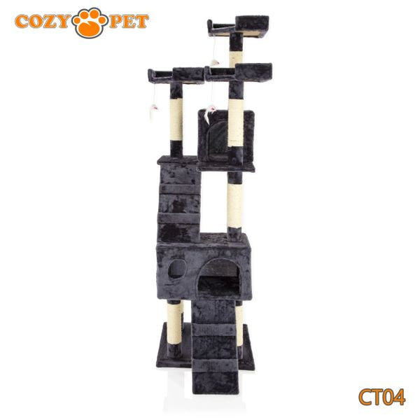 Cat Tree by Cozy Pet Large Deluxe Multi Level Cat Tree - CT04-Dark Grey