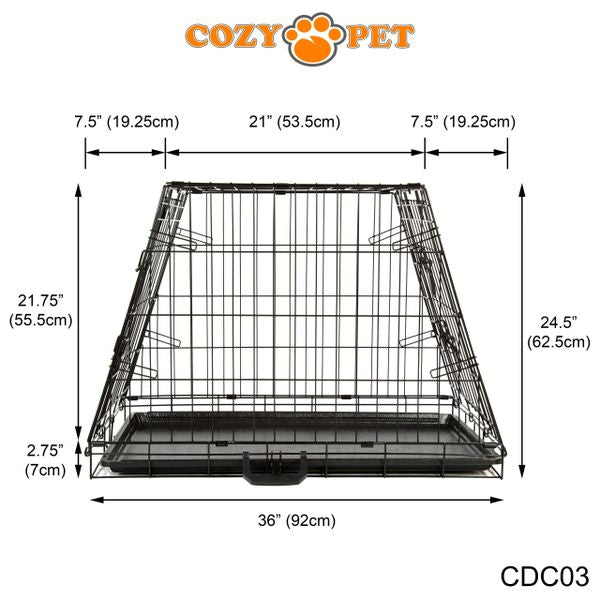 Car Dog Cage by Cozy Pet Travel Puppy Crate Pet Carrier Transport CDC03 - Customer Return 40% Discount.