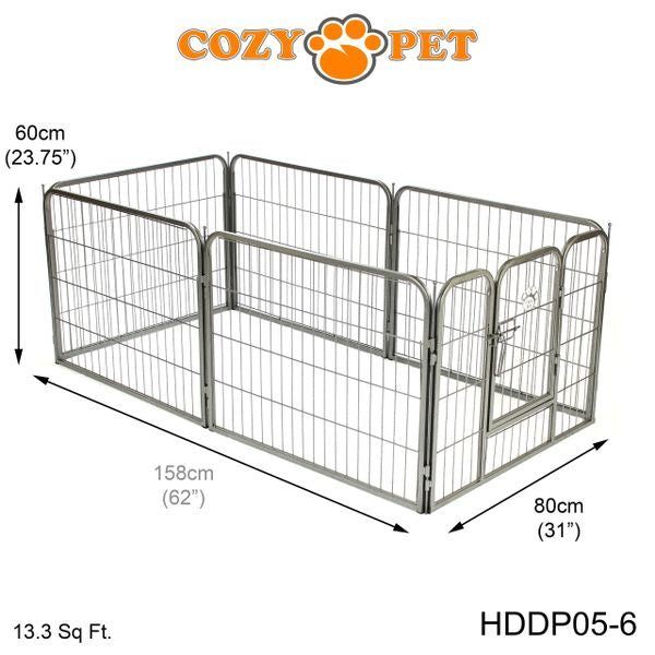 Heavy Duty Playpen 6-Sided 60cm Tall by Cozy Pet Model HDDP05-6