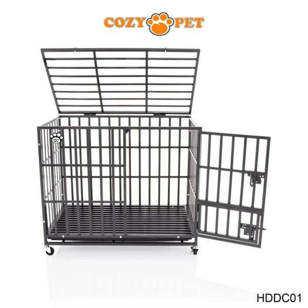 Heavy Duty Dog Cage 36" M By Cozy Pet Steel Crate Vet Groomers Commercial Use Kennel HDDC01