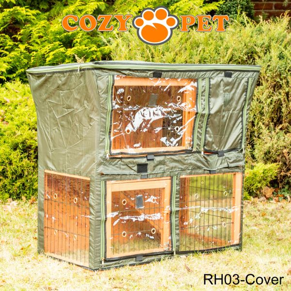 Rabbit Hutch 3ft by Cozy Pet with Cover - Pink - RH03P + RH03C