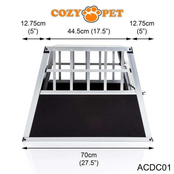 Aluminium Car Dog Cage by Cozy Pet Travel Puppy Crate Pet Carrier Transport ACDC01 - RET - Customer Return 45% Discount.