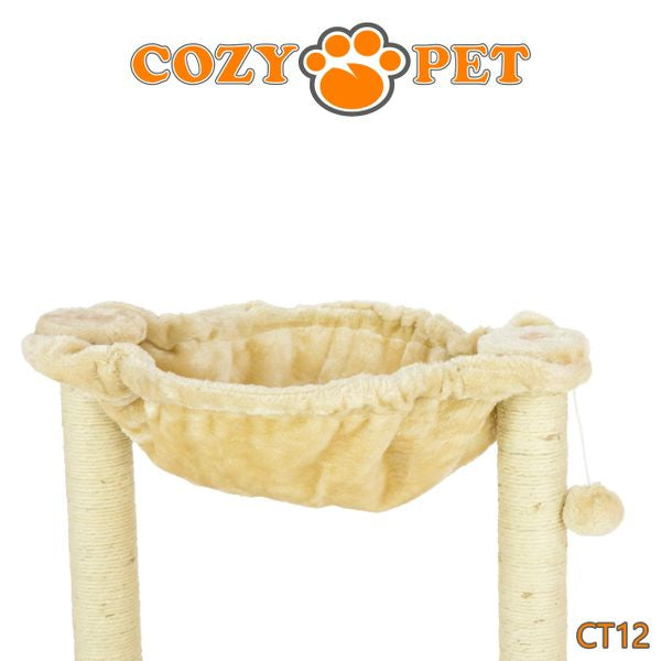 Cat Tree by Cozy Pet Deluxe Multi Level Cat Hammock - CT12-Beige