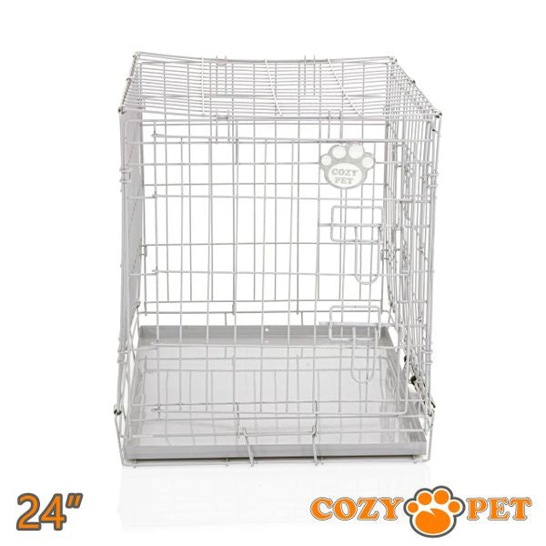 24" Cozy Pet Dog Cage in Light Grey - DC24G - Customer Return 30% Discount