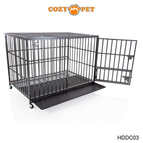 Heavy Duty Dog Cage 49" XL By Cozy Pet Steel Crate Vet Groomers Commercial Use Kennel HDDC03