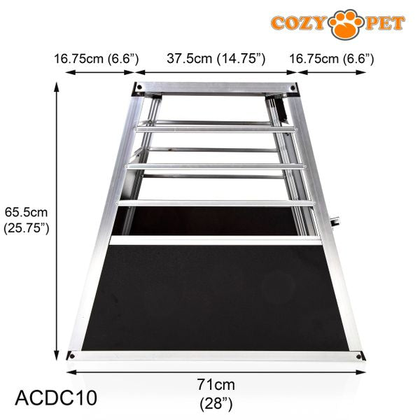 Aluminium Car Dog Cage by Cozy Pet Travel Puppy Crate Pet Carrier Transport NEW ACDC10 - RET - Customer Return 45% Discount.