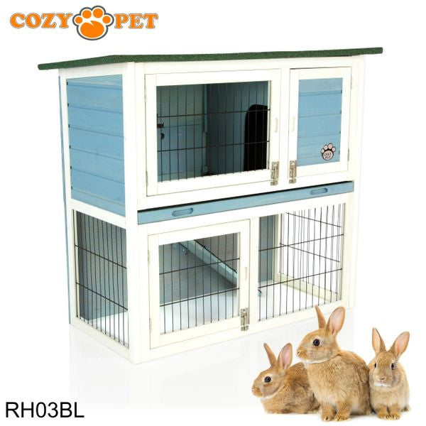 Rabbit Hutch 3ft by Cozy Pet - Blue - RH03BL