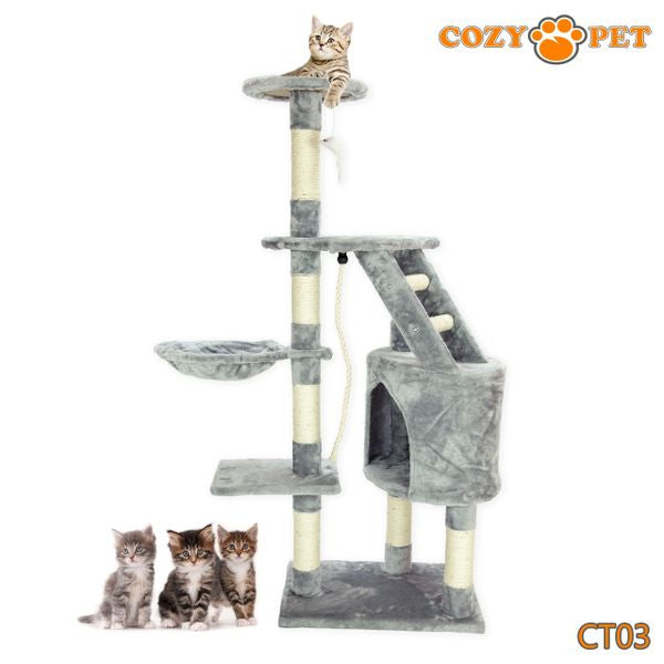 Cat Tree by Cozy Pet Deluxe Multi Level Cat Tree - CT03-Light Grey