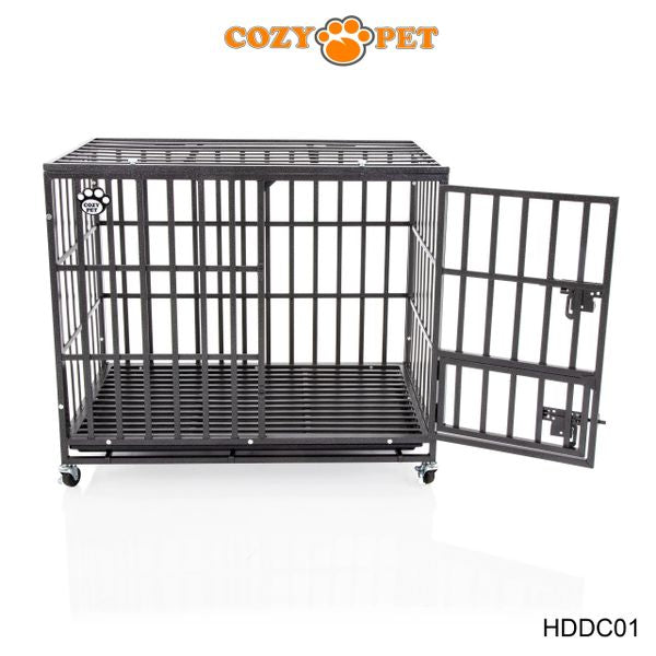 Heavy Duty Dog Cage 36" M By Cozy Pet Steel Crate Vet Groomers Commercial Use Kennel HDDC01