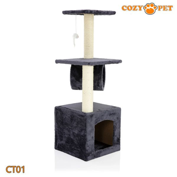 Cat Tree by Cozy Pet Deluxe Multi Level Cat Tree in Dark Grey - CT01-Dark Grey