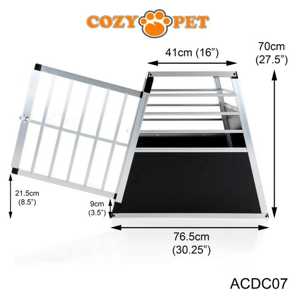 Aluminium Car Dog Cage by Cozy Pet Travel Puppy Crate Pet Carrier Transport NEW ACDC07