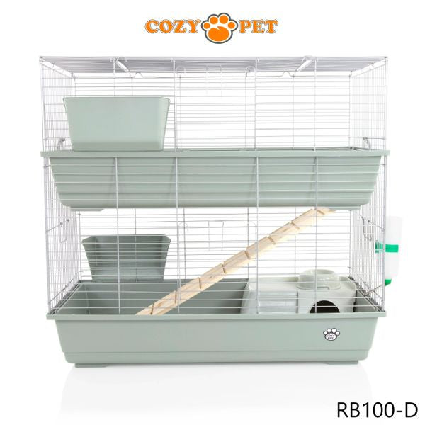 Rabbit Guinea Pig Indoor Cage 2-Tier by Cozy Pet 100cm for Rat, Chinchilla, Small Animals Hutch Model: RB100-D