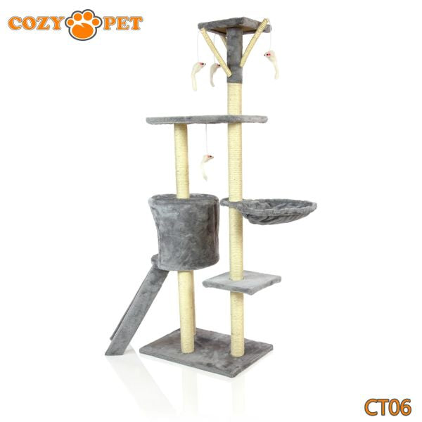 Cat Tree by Cozy Pet Deluxe Multi Level Cat Tree - CT06-Light Grey