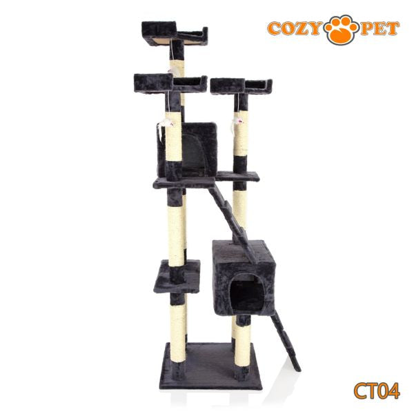 Cat Tree by Cozy Pet Large Deluxe Multi Level Cat Tree - CT04-Dark Grey