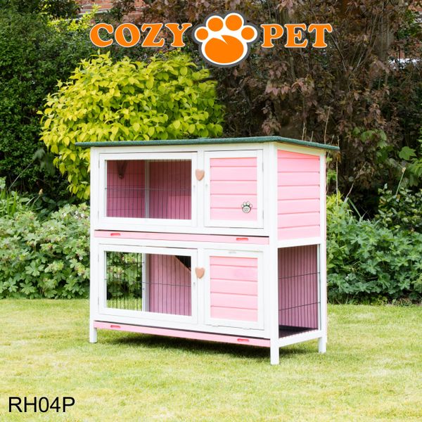 Rabbit Hutch 4ft by Cozy Pet - Pink - RH04P