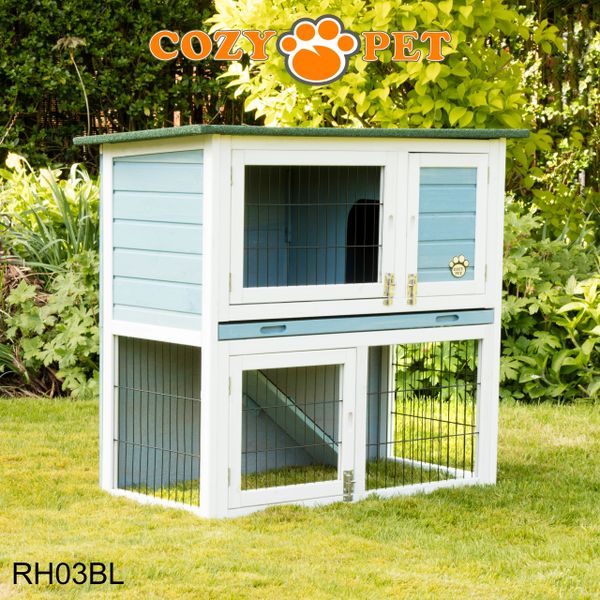 Rabbit Hutch 3ft by Cozy Pet - Blue - RH03BL