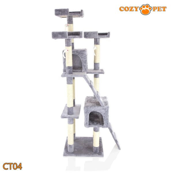 Cat Tree by Cozy Pet Large Deluxe Multi Level Cat Tree - CT04-Light Grey