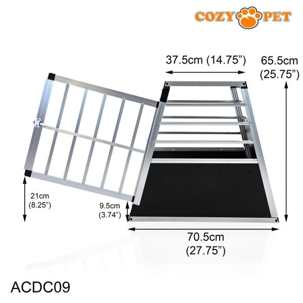 Aluminium Car Dog Cage by Cozy Pet Travel Puppy Crate Pet Carrier Transport ACDC09 - RET - Customer Return 45% Discount.