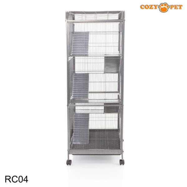 Rodent Cage for Rat, Chinchilla, Degu, Ferret by Cozy Pet 9mm Narrow Bar Spacing Model RC04