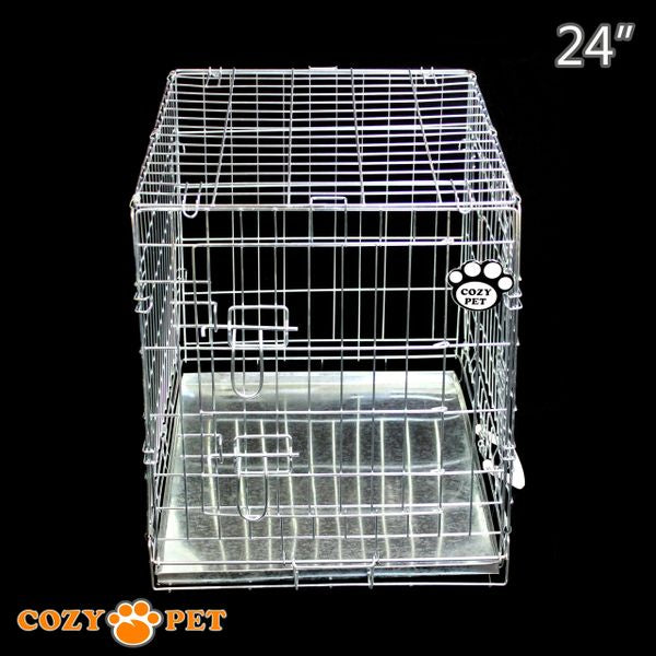 24" Cozy Pet Dog Cage in Silver DC24S - Customer Return 30% Discount.