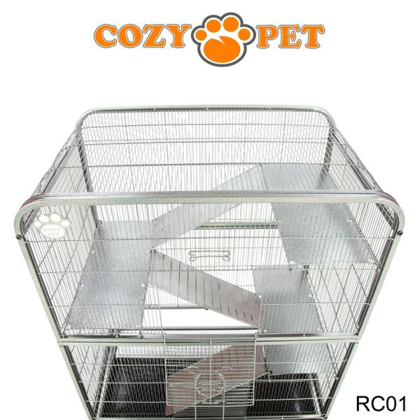 Rodent Cage for Rat, Chinchilla, Degu, Ferret by Cozy Pet 9mm Narrow Bar Spacing Model RC01