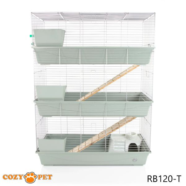 Rabbit Guinea Pig Indoor Cage 3-Tier by Cozy Pet 120cm for Rat, Chinchilla, Small Animals Hutch Model: RB120-T