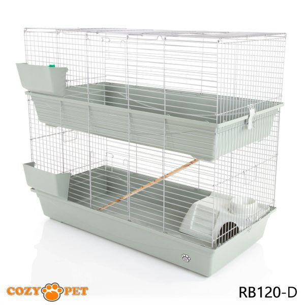 Rabbit Guinea Pig Indoor Cage 2-Tier by Cozy Pet 120cm for Rat, Chinchilla, Small Animals Hutch Model: RB120-D