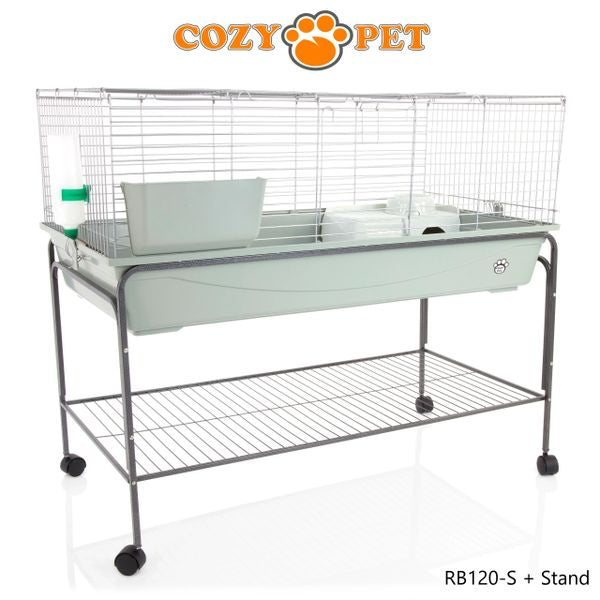 Rabbit Guinea Pig Indoor Cage with Stand by Cozy Pet 120cm for Rat, Chinchilla, Small Animals Hutch Model: RB120-S + RB120-ST