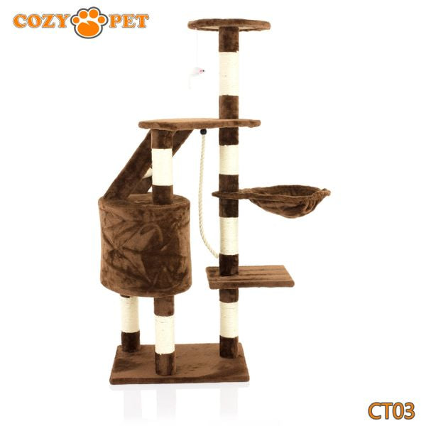 Cat Tree by Cozy Pet Deluxe Multi Level Cat Tree in Chocolate - CT03-Choc