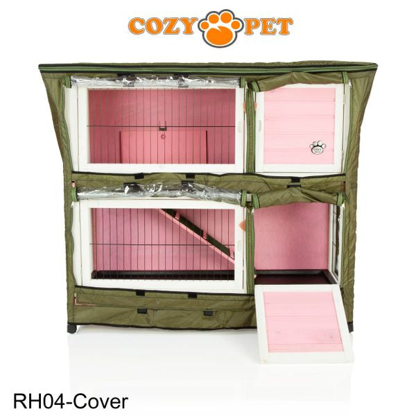 Rabbit Hutch 4ft by Cozy Pet with Cover - Natural - RH04N + RH04C