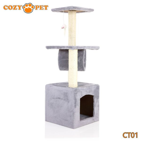 Cat Tree by Cozy Pet Deluxe Multi Level Cat Tree in Grey - CT01-Grey